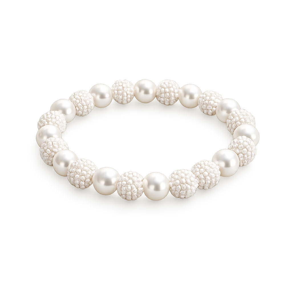 Pulseira Pérola Elegance Branca Feminina